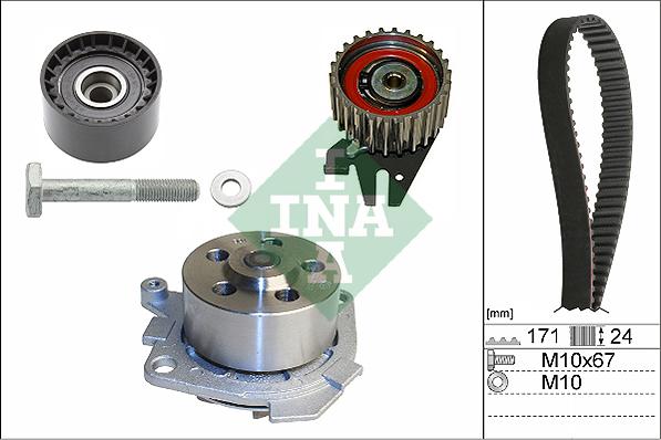 INA 530 0606 30 - Pompe à eau + kit de courroie de distribution cwaw.fr