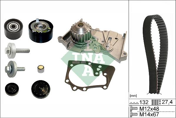 INA 530 0639 30 - Pompe à eau + kit de courroie de distribution cwaw.fr