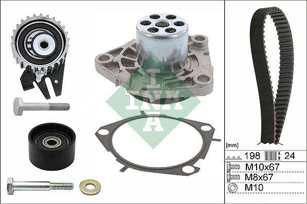 INA 530 0626 30 - Pompe à eau + kit de courroie de distribution cwaw.fr