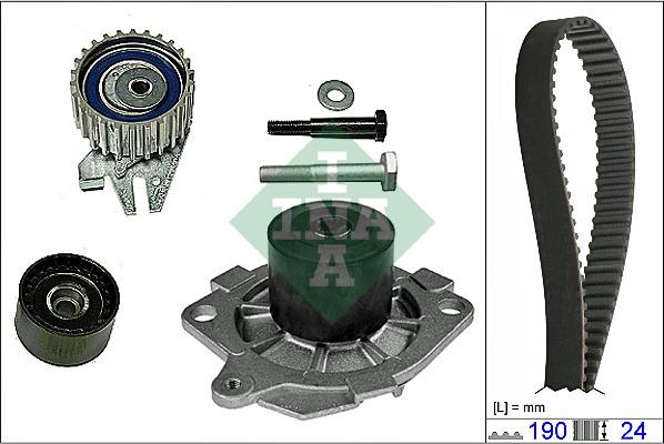 INA 530 0622 30 - Pompe à eau + kit de courroie de distribution cwaw.fr