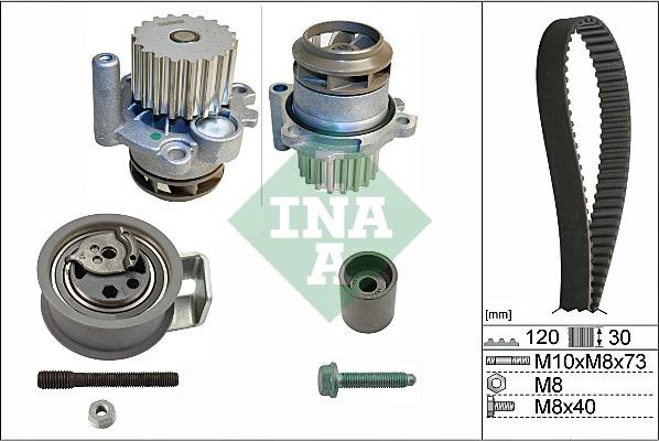 INA 530 0091 30 - Pompe à eau + kit de courroie de distribution cwaw.fr