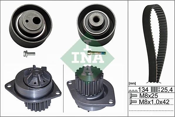 INA 530 0055 30 - Pompe à eau + kit de courroie de distribution cwaw.fr