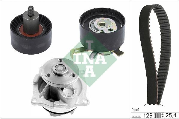 INA 530 0066 30 - Pompe à eau + kit de courroie de distribution cwaw.fr