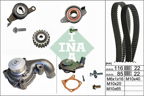 INA 530 0010 30 - Pompe à eau + kit de courroie de distribution cwaw.fr