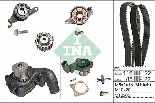 INA 530 0010 31 - Pompe à eau + kit de courroie de distribution cwaw.fr