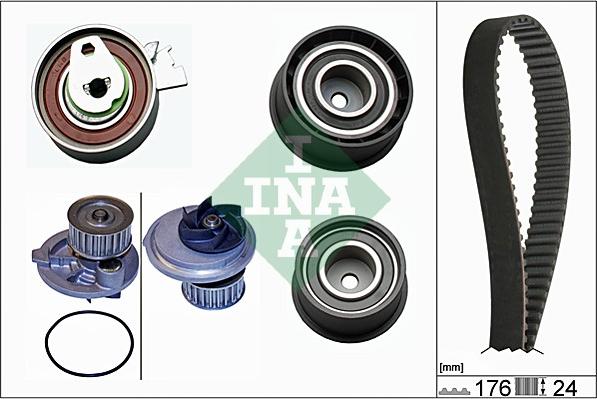 INA 530 0039 30 - Pompe à eau + kit de courroie de distribution cwaw.fr