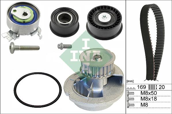 INA 530 0078 31 - Pompe à eau + kit de courroie de distribution cwaw.fr