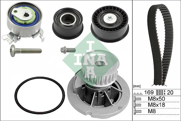 INA 530 0078 32 - Pompe à eau + kit de courroie de distribution cwaw.fr