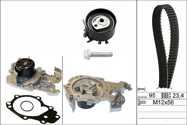 INA 530 0195 30 - Pompe à eau + kit de courroie de distribution cwaw.fr