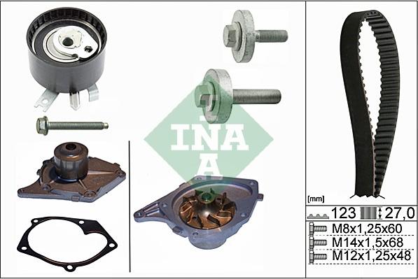 INA 530 0197 30 - Pompe à eau + kit de courroie de distribution cwaw.fr