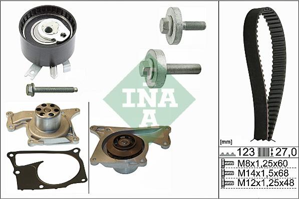 INA 530 0197 32 - Pompe à eau + kit de courroie de distribution cwaw.fr