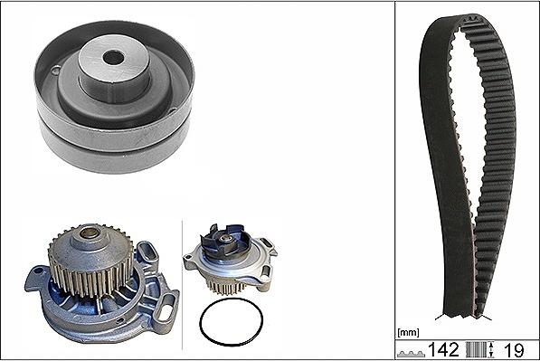 INA 530 0156 30 - Pompe à eau + kit de courroie de distribution cwaw.fr