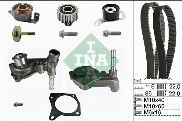 INA 530 0104 30 - Pompe à eau + kit de courroie de distribution cwaw.fr