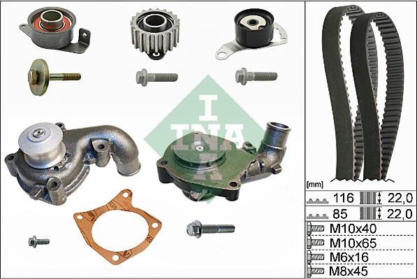 INA 530 0104 31 - Pompe à eau + kit de courroie de distribution cwaw.fr