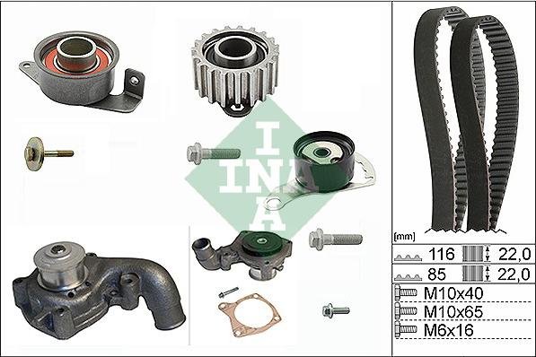 INA 530 0104 32 - Pompe à eau + kit de courroie de distribution cwaw.fr