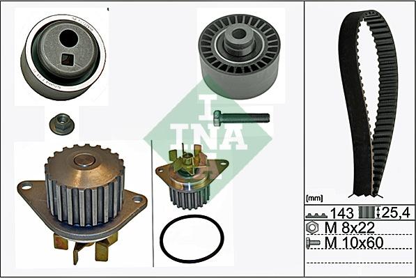 INA 530 0105 30 - Pompe à eau + kit de courroie de distribution cwaw.fr