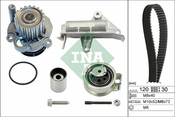 INA 530 0177 30 - Pompe à eau + kit de courroie de distribution cwaw.fr