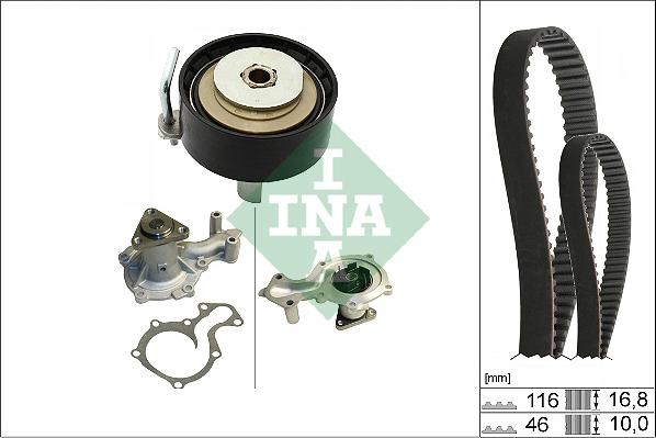 INA 530 0841 30 - Pompe à eau + kit de courroie de distribution cwaw.fr