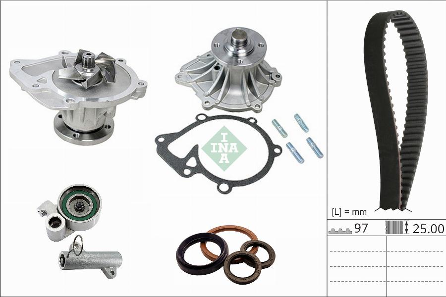 INA 530 0865 30 - Pompe à eau + kit de courroie de distribution cwaw.fr