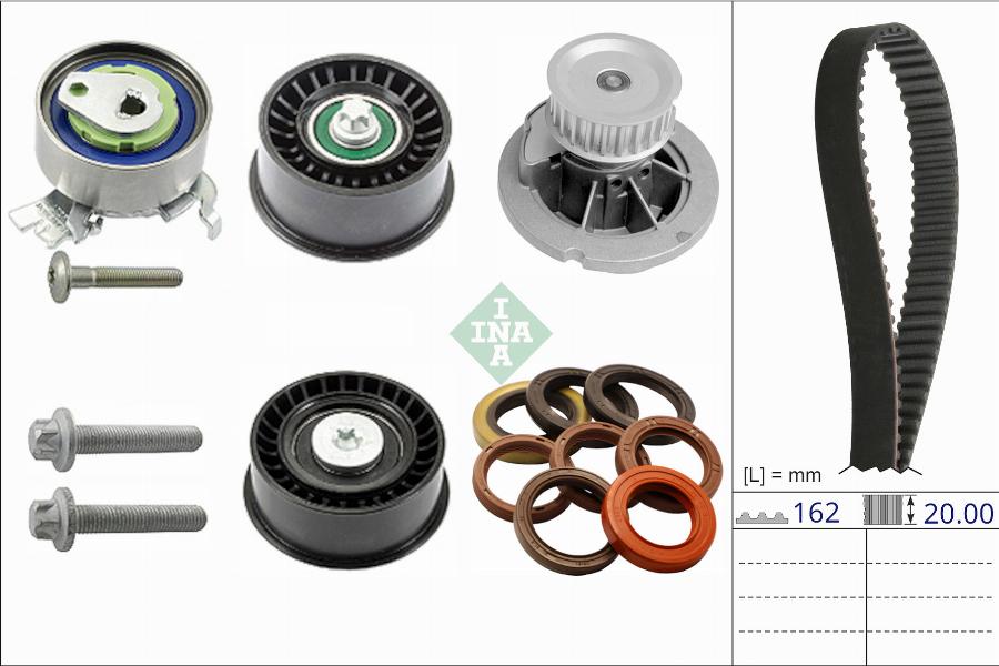 INA 530 0885 31 - Pompe à eau + kit de courroie de distribution cwaw.fr