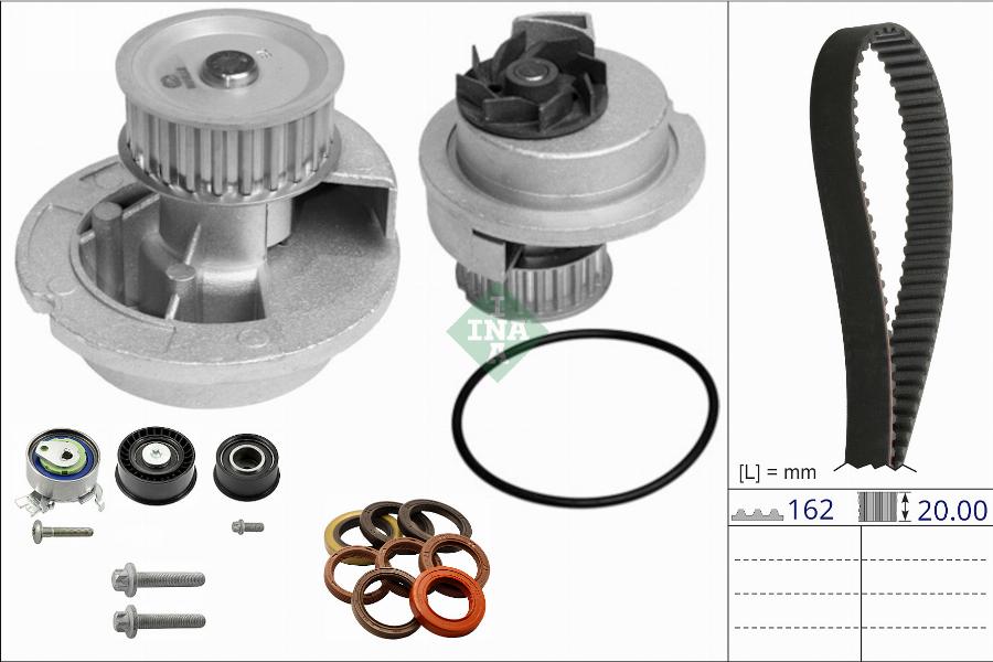 INA 530 0886 30 - Pompe à eau + kit de courroie de distribution cwaw.fr