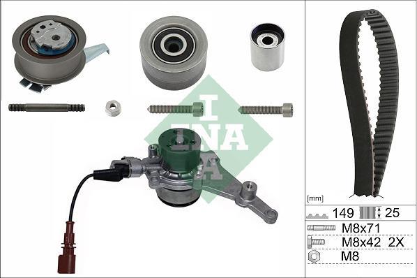 INA 530 0835 30 - Pompe à eau + kit de courroie de distribution cwaw.fr