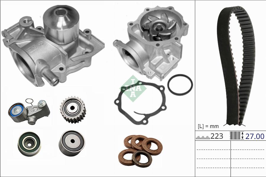 INA 530 0877 30 - Pompe à eau + kit de courroie de distribution cwaw.fr