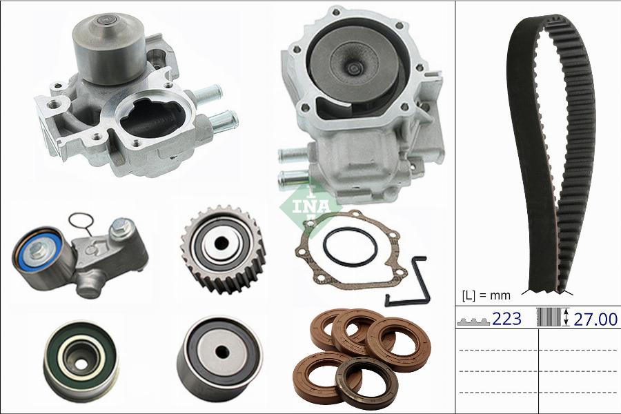 INA 530 0877 31 - Pompe à eau + kit de courroie de distribution cwaw.fr