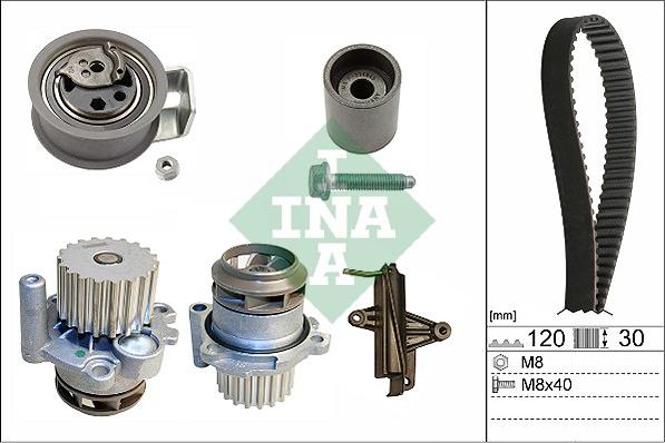 INA 530 0340 30 - Pompe à eau + kit de courroie de distribution cwaw.fr