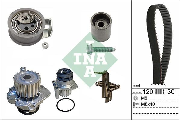 INA 530 0340 31 - Pompe à eau + kit de courroie de distribution cwaw.fr