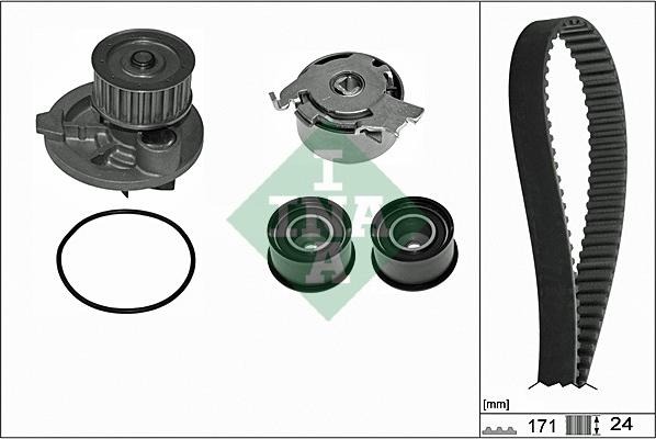 INA 530 0358 31 - Pompe à eau + kit de courroie de distribution cwaw.fr