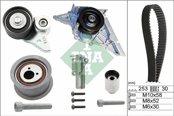 INA 530 0366 30 - Pompe à eau + kit de courroie de distribution cwaw.fr