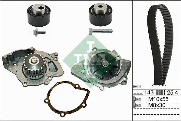 INA 530 0368 30 - Pompe à eau + kit de courroie de distribution cwaw.fr