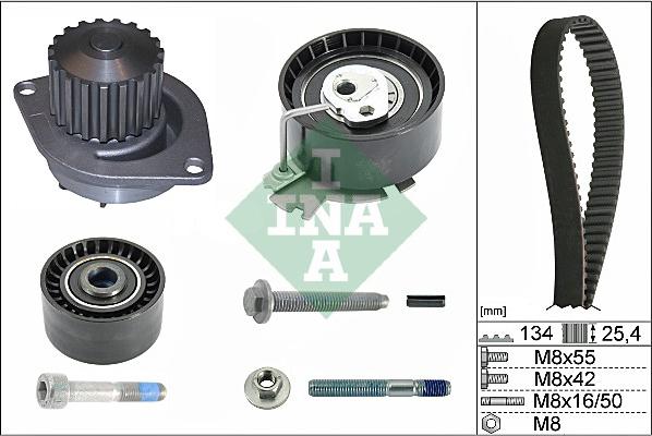 INA 530 0379 30 - Pompe à eau + kit de courroie de distribution cwaw.fr