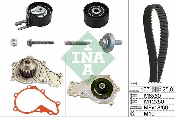 INA 530 0375 30 - Pompe à eau + kit de courroie de distribution cwaw.fr