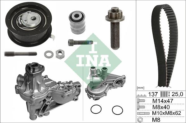 INA 530 0377 32 - Pompe à eau + kit de courroie de distribution cwaw.fr