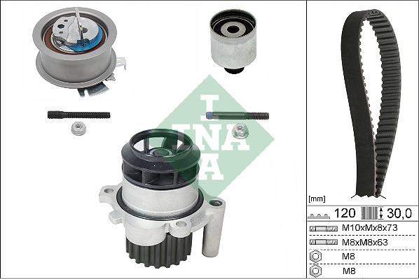 INA 530 0201 30 - Pompe à eau + kit de courroie de distribution cwaw.fr