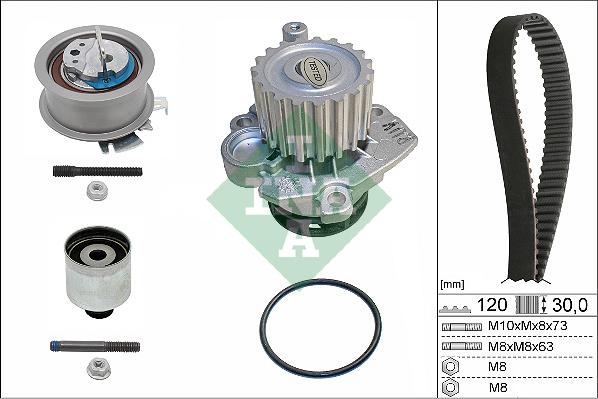 INA 530 0201 33 - Pompe à eau + kit de courroie de distribution cwaw.fr