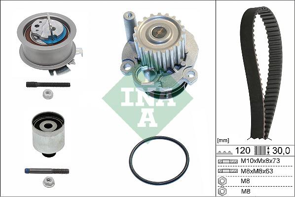 INA 530 0201 32 - Pompe à eau + kit de courroie de distribution cwaw.fr