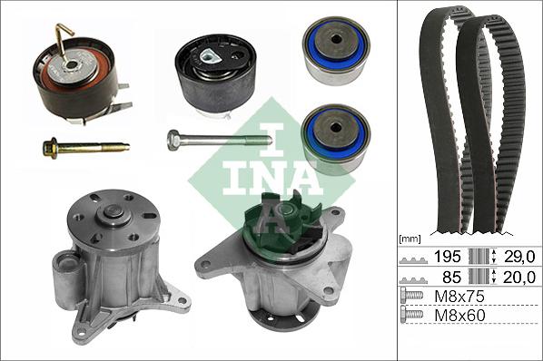 INA 530 0764 31 - Pompe à eau + kit de courroie de distribution cwaw.fr