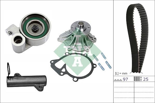 INA 530 0719 30 - Pompe à eau + kit de courroie de distribution cwaw.fr