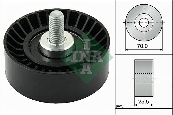 INA 532 0545 10 - Poulie renvoi / transmission, courroie trapézoïdale à nervures cwaw.fr