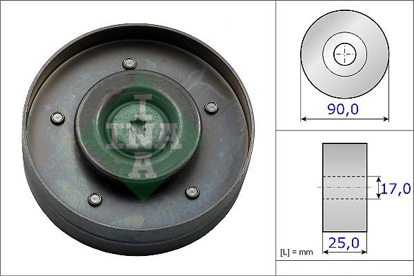 INA 532 0694 10 - Poulie renvoi / transmission, courroie trapézoïdale à nervures cwaw.fr