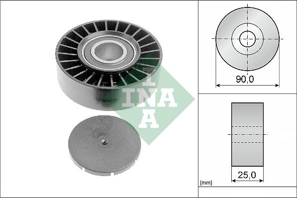 INA 532 0169 10 - Poulie renvoi / transmission, courroie trapézoïdale à nervures cwaw.fr