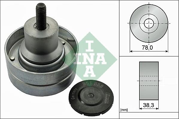 INA 532 0823 10 - Poulie renvoi / transmission, courroie trapézoïdale à nervures cwaw.fr