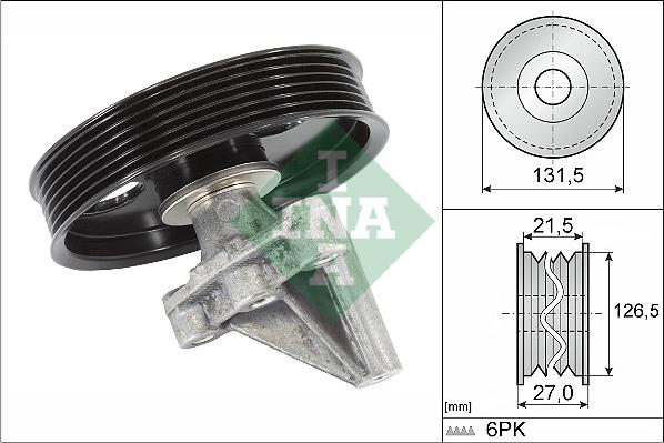 INA 532 0354 10 - Poulie renvoi / transmission, courroie trapézoïdale à nervures cwaw.fr