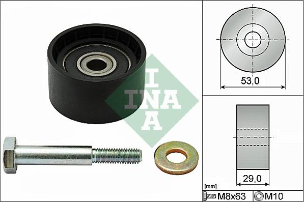 INA 532 0287 10 - Poulie renvoi / transmission, courroie de distribution cwaw.fr