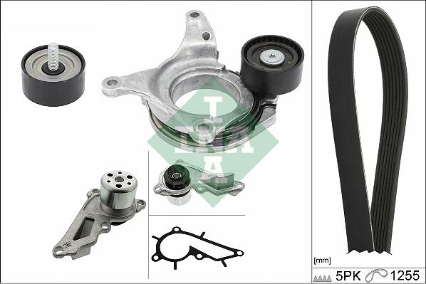 INA 529 0544 30 - Pompe à eau+Jeu de courroie trapézoïdale à nervures cwaw.fr