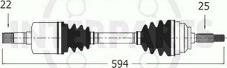 InterParts CT-8-16-105 - Arbre de transmission cwaw.fr