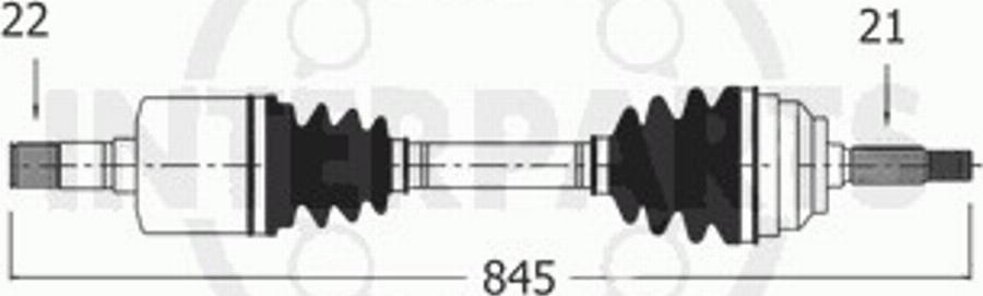 InterParts CT-8-16-214 - Arbre de transmission cwaw.fr